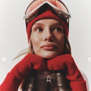 Aritzia Merino Wool Headband | Red